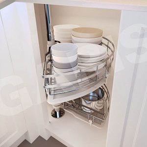 Mâm xoay 180 độ inox 304 nan dẹt GARIS GSE18